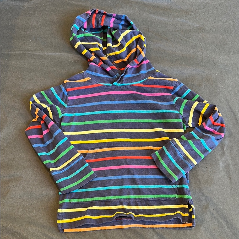 Primary Rainbow Striped Toddler Hoodie